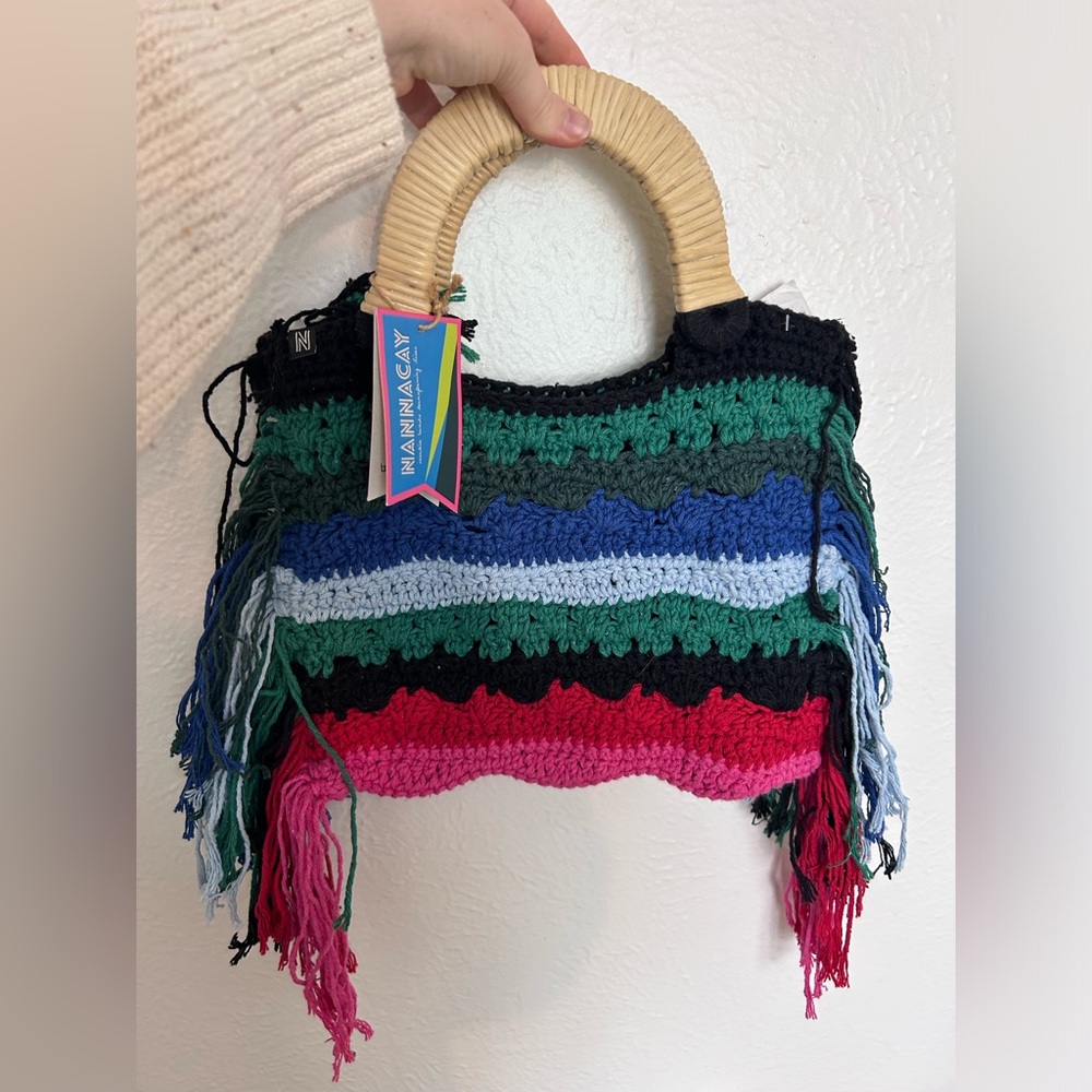 NEW! NANNACAY VERA MINI GALACTICS BAG, crochet, knit, handmade, one of a kind